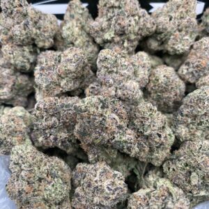 Cotton Candy Runtz cannabis flower buds with frosty trichomes