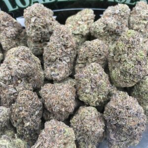 Diamond Candy cannabis flower buds with dense trichomes