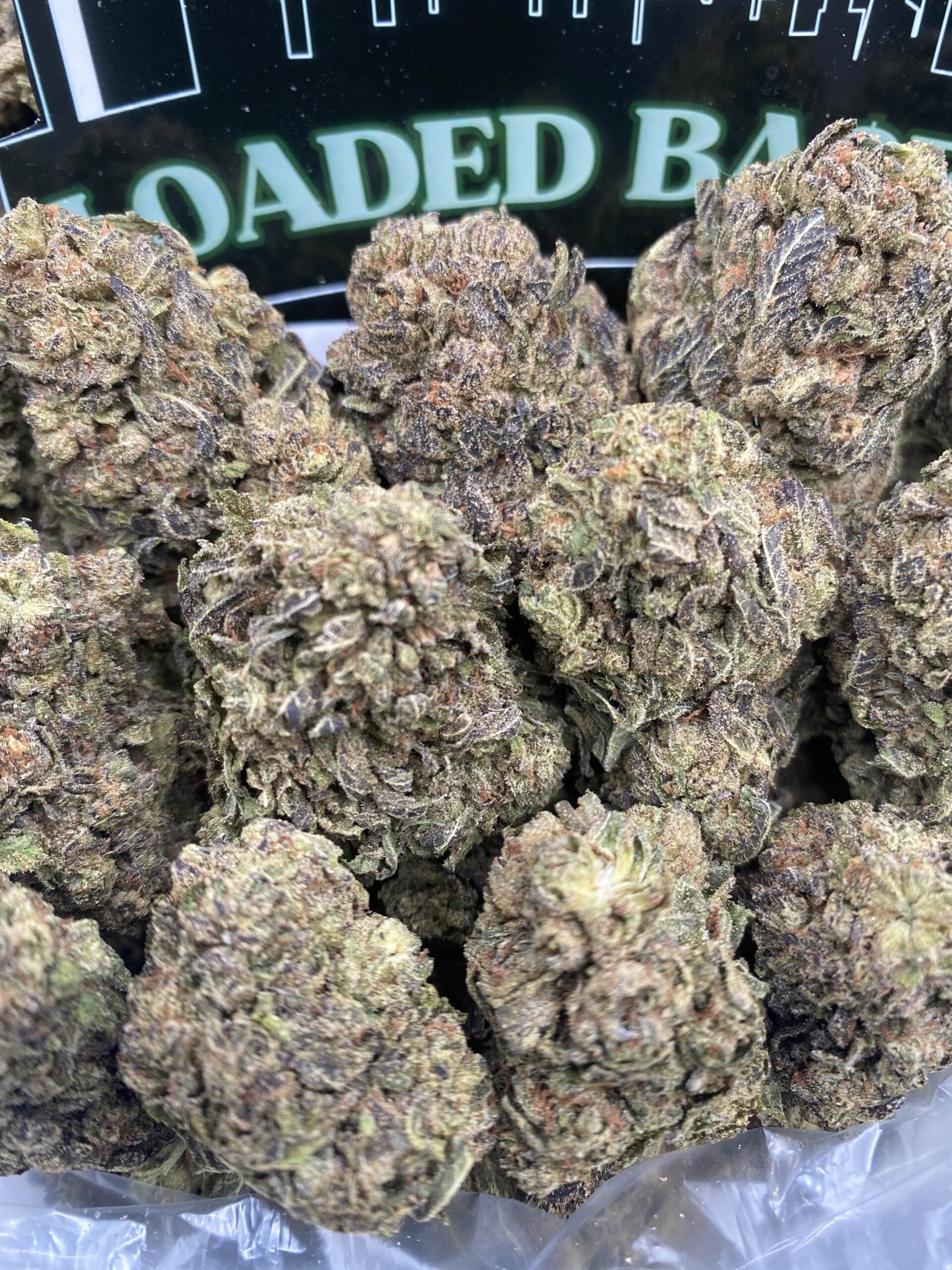 Ice Cream Splash cannabis flower with frosty trichomes