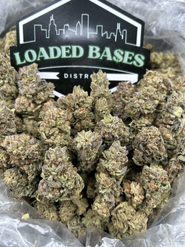 OREOS cannabis flower with frosty trichomes and dessert-like aroma