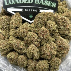 Platinum Kush Lows cannabis buds with frosty trichomes