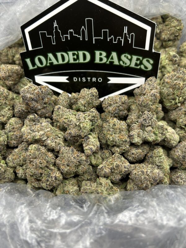 Super LCG cannabis flower buds with vibrant colors and frosty trichomes