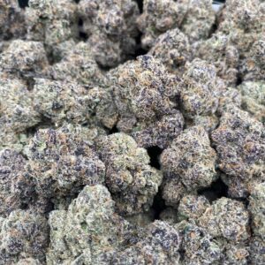 Supreme Runtz cannabis flower with frosty trichomes and vibrant colors