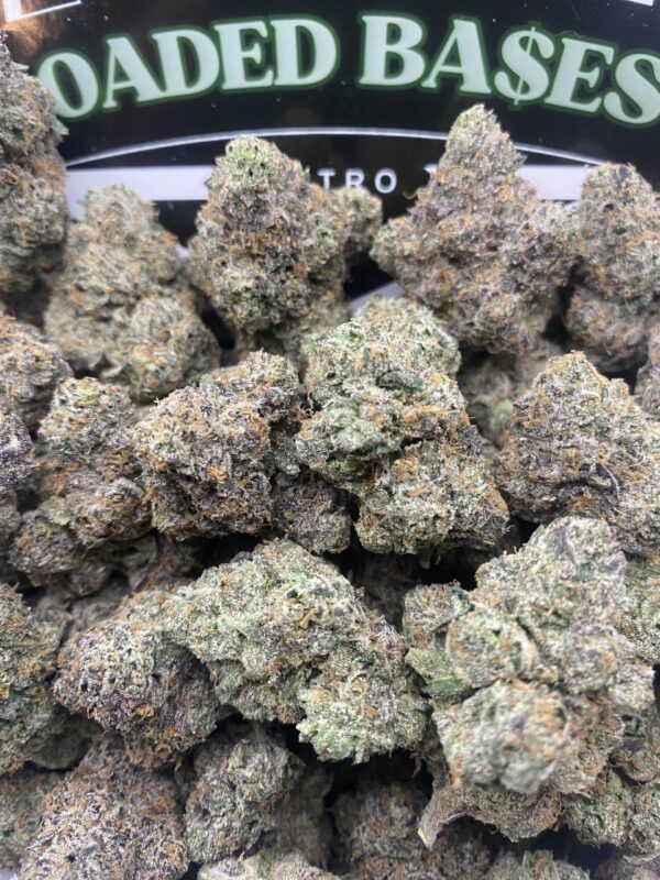 White Guava cannabis flower with tropical aroma and frosty trichomes